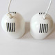 Installux white metal dome pendant light pair