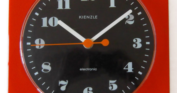 1960s/1970s red plastic Kienzle wall clock