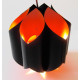 Matte black and deep orange Danish art light