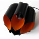 Matte black and deep orange Danish art light