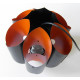 Matte black and deep orange Danish art light