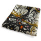 Vintage curtain with design like spidery neurons