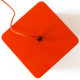 Classic 1960s retro orange plastic cube pendant light