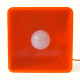 Classic 1960s retro orange plastic cube pendant light