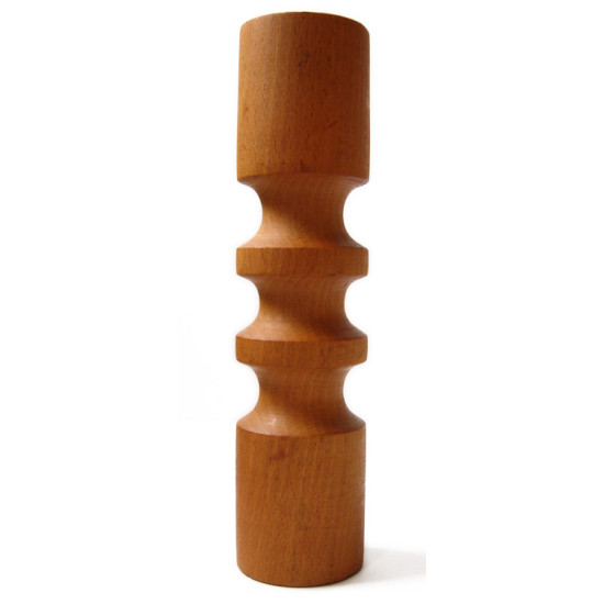 Carnaby-style oak double-ended candleholder