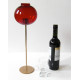 Ruby glass candle lamp by Hans-Agne Jakobsson