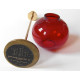 Ruby glass candle lamp by Hans-Agne Jakobsson