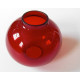 Ruby glass candle lamp by Hans-Agne Jakobsson