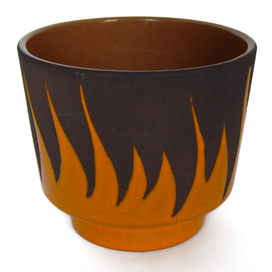 Flame design ceramic planter made in Germany