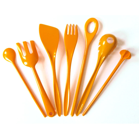 Egg-yolk yellow Rosti melamine kitchen utensils