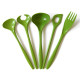 Green vintage Rosti melamine kitchen utensils