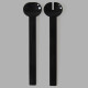 Black plastic retro salad servers made in Finland