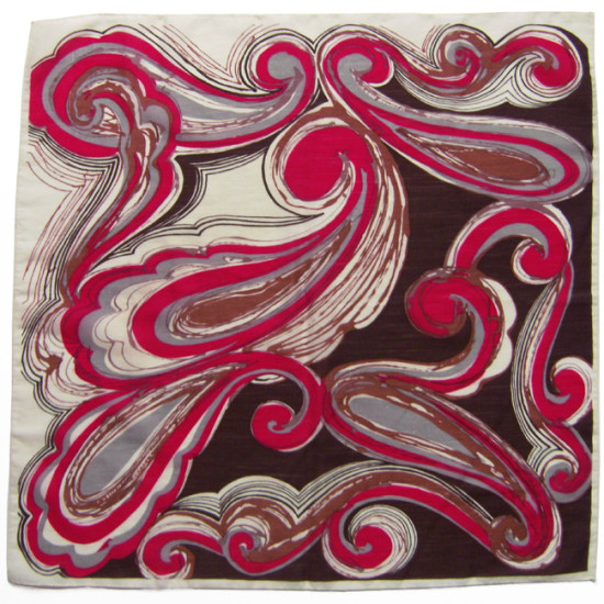 Vintage headscarf with psychedelic painting design
