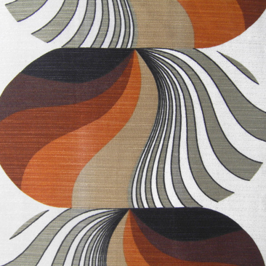 Bold geometric fabric with silver frond lozenges