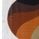Bold geometric fabric with silver frond lozenges