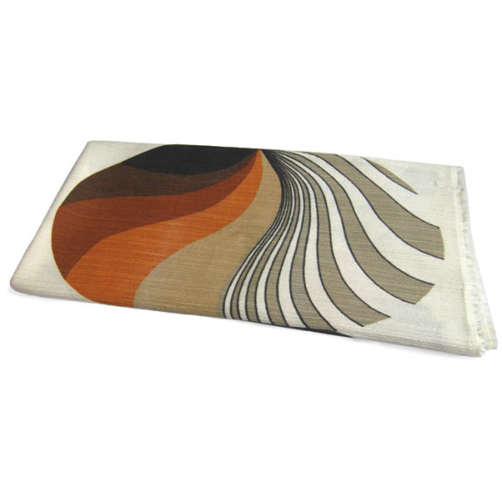 Bold geometric fabric with silver frond lozenges