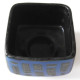 Strehla vintage fat lava dumpy blue cube vase