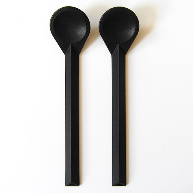 Black Hammarplast Sweden salad servers