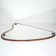 Harp-shaped Danish modern teak-framed mirror