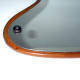 Harp-shaped Danish modern teak-framed mirror