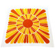 Vintage orange and yellow sunburst daisy textile