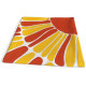 Vintage orange and yellow sunburst daisy textile