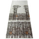 Curtain with landscape of winter trees at sunset