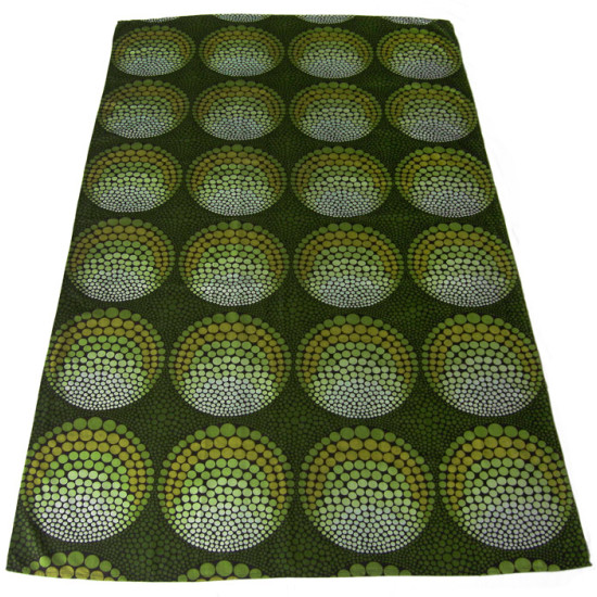 Panton-like green spectrum geometric circles textile